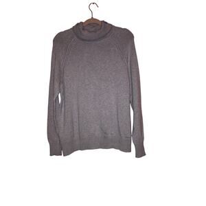 NorthStyle Lilac Purple Cotton Turtleneck Sweater Women’s Large Cozy Ribbed Knit